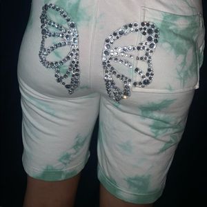 CUSTOM‼️ butterfly/heart gemstone shorts